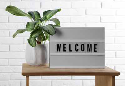 welcome sign