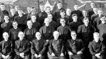 Students and staff at St. Columbans, NE