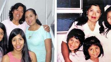 Gloria, Isabel, Angeli and Lesly now and then