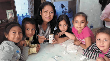 Rosalia working with children