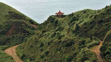 Taiwanese structure on a green hillside