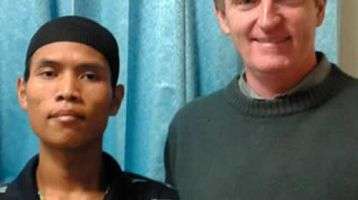 Columban Fr. Peter O'Neill (wih Yudi) first went to Taiwan in 1991.