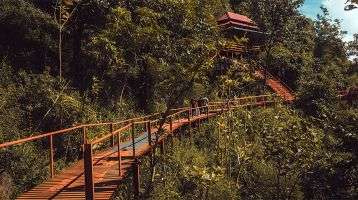 Bridge on a mountainside