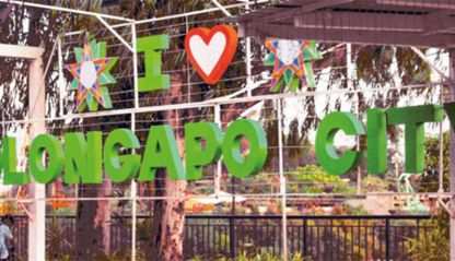 Sign reading: I love Olongapo City