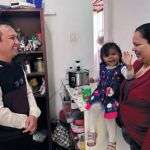 Fr. Dylan visiting with Angela and Alhai