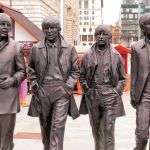 A statue of The Beatles