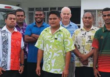 Fr. Hoare with the current Columban formation group