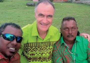 From left, Bernard, Fr. Pat and Bobby