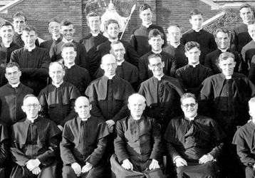 Students and staff at St. Columbans, NE