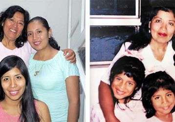 Gloria, Isabel, Angeli and Lesly now and then