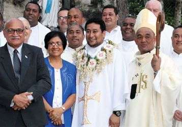 President and Mrs. Konrote with the ordination group