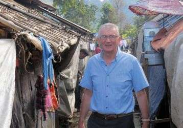 Fr. Neil Magill in an IDP camp