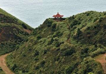 Taiwanese structure on a green hillside