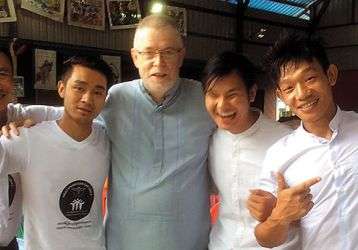 Fr. Eamon and program participants
